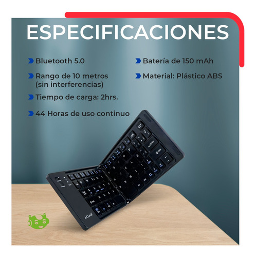 Mini Teclado Bluetooth Plegable Portátil Ios Android Windows