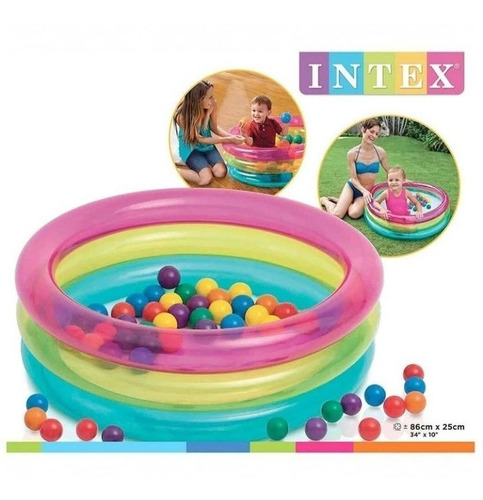 Piscina Inflable Infantil Con Pelotas Niños Niñas