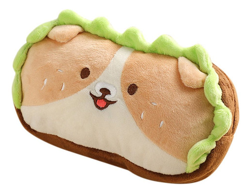 Estuche Para Lápices De Peluche Con Diseño De Perro Hamburge