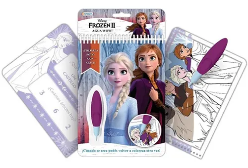 Libro Librito Colorear Agua Wow! Pinta Facil Frozen Lelab