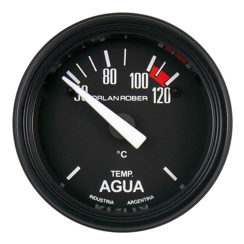 Reloj De Temperatura Agua Eléctrico 120° 52mm Negro 625h12v