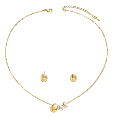 Conjunto De Collar Y Pendientes Versátiles For Mujer