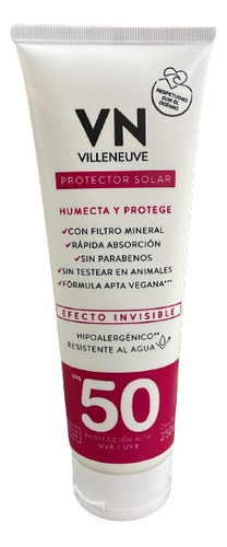 Protector Solar Villeneuve Vn Humecta Protege Fps 50 X 250g