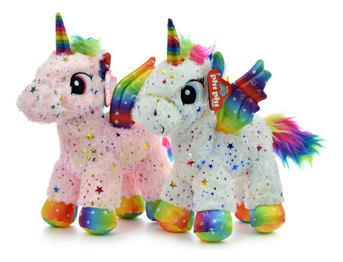 Peluche Unicornio 30 Cm Corazones Aplicados Ploppy.3 390021