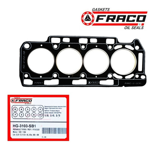 Imagen 3 de 5 de Empacadura Camara Renault Fuego R18 R21 122 134