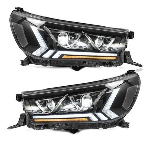 Farol Full Led Modelo Tribal Para Toyota Hilux 2016 A 20