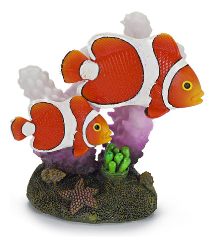 Penn Plax Pez Payaso Y 3 en. Acuario De Coral Ornamento