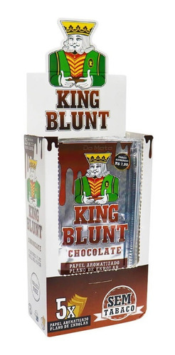 Caixa De King Blunt - Chocolate, 25 Envelopes - 125 Blunts