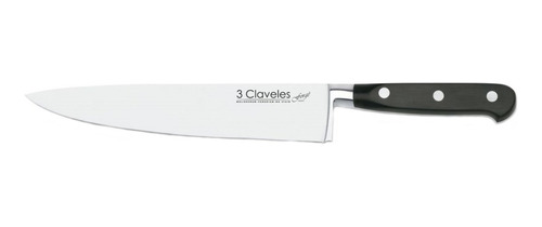 Cuchillo Cocinero  Inox Forjado 25cm Tres Claveles