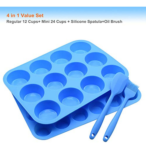 Juego De Moldes Para Muffins De Silicona: Moldes Para Muffin