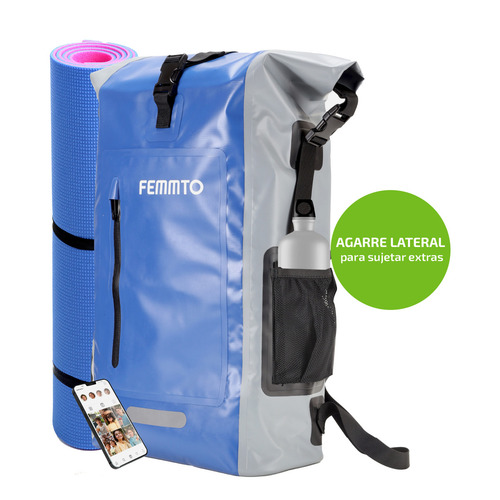 Imagen 6 de 10 de Mochila Estanco De Aire Libre 25 Lts Femmto Mochilero Viaje