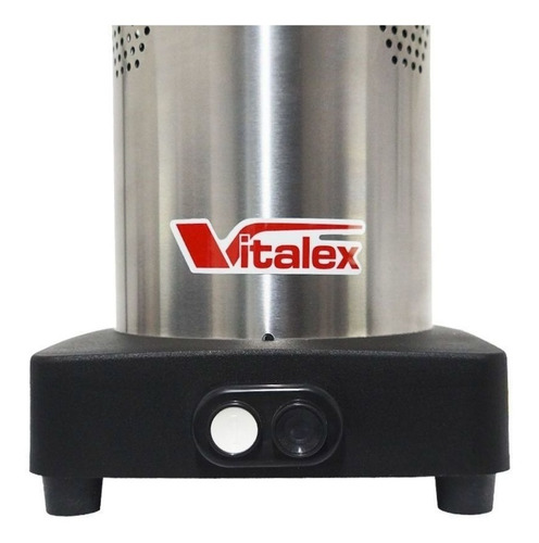 Liquidificador industrial Vitalex LQI-02 2 L inox e preto com jarra de aço inoxidável 127V/220V