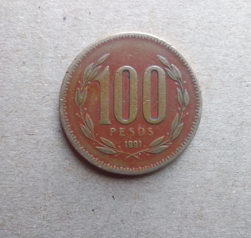 Moneda Chile 100 Pesos 1991