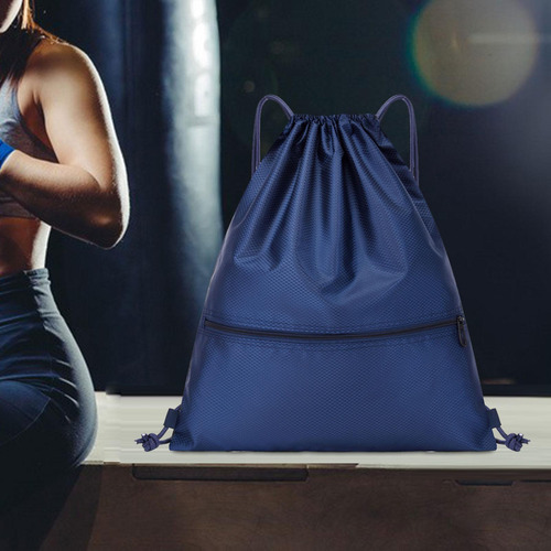 2 Mochila Deportiva Con Cordón, Mochila Práctica Azul