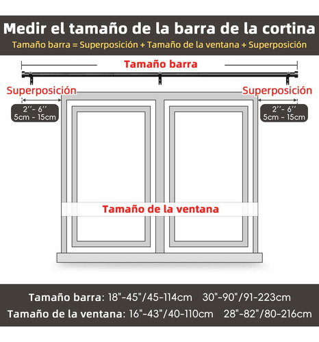 Barra De Cortina Ajustable Longitud Máxima 2 .23metros
