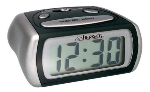 Relógio Despertador Digital Noturna Led Azul Herweg 2916-71