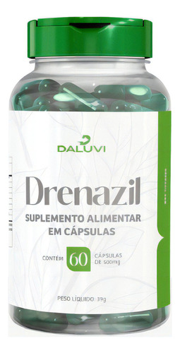 1 Pote Drenazil Reduz Medidas  60 Caps Sabor Natural