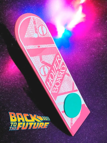 Patineta Volver Al Futuro Tamaño Real Cosplay O Deco 3dprint Rosa Chicle