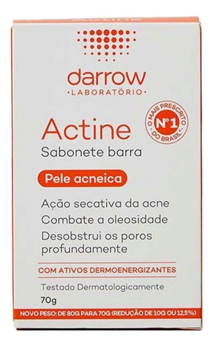 Sabonete Barra Actine Pele Acneica 70g Darrow