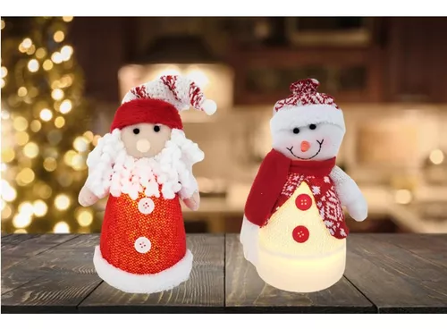Jogo Papai Noel e Boneco de Neve em Resina com Luz led 19 cm em Promoção na  Americanas
