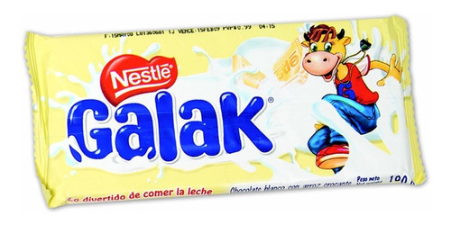 Dulce, Chocolate Ecuatoriano Importado Nestlè® Galak 90g X12