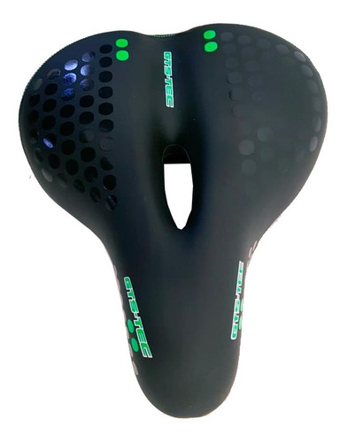 Imagem 3 de 4 de Selim Vazado Com Sinalizador Gts Gel Super Confortável Verde