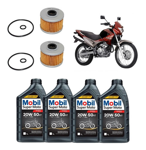 Kit Mobil 2 Trocas De Óleo Nx4 Falcon E Nx400i 1999 A 2015