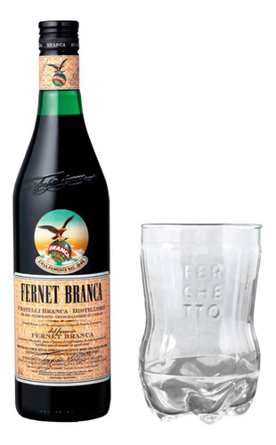 Fernet Branca 750ml + Vaso Ferchetto Vidrio 800ml - Gobar®