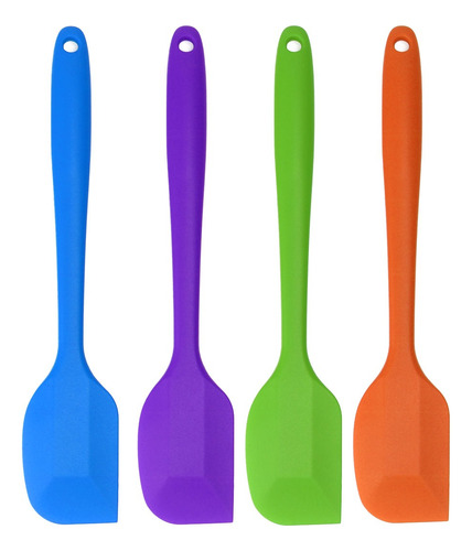 Espátulas De Silicona Para Cocina Naranja Azul Púrpura Verde