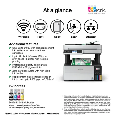Impresora Epson Ecotank Pro Et-5150 Inalámbrica En Color Tod