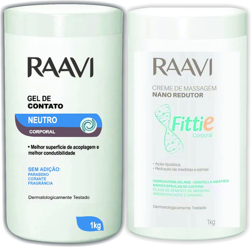 Kit Massagem Profissional Raavi Redutora Medidas E Estrias