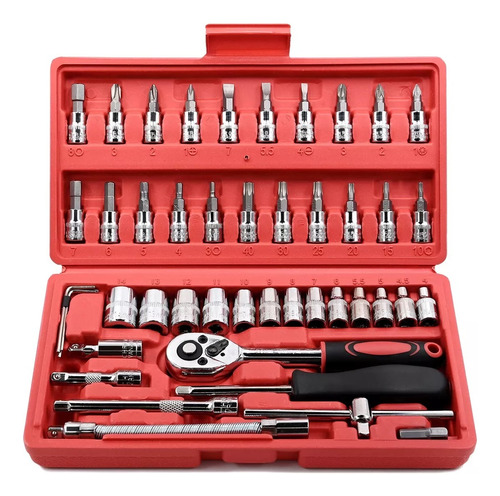 Set Juego Llaves Tubo 1/4 46 Piezas Torx Allen Herramientas