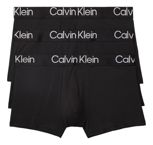 Boxer Trunk Calvin Klein Ultra-soft Negro 3 Pack Para Hombre