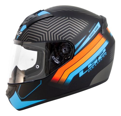 Imagen 6 de 9 de Casco Moto Integral Ls2 352 Rookie Zen Negro Azul Mate