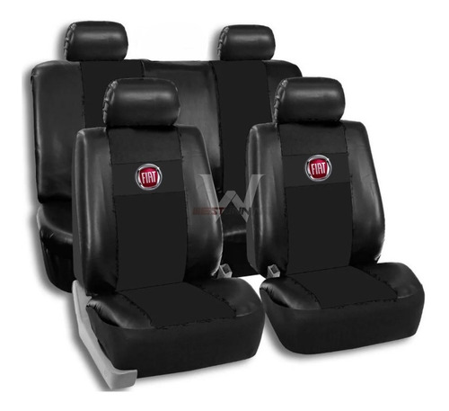 Imagen 1 de 4 de Juego Completo Funda Cubre Asiento Fiat Qubo 2 Filas Cuerina