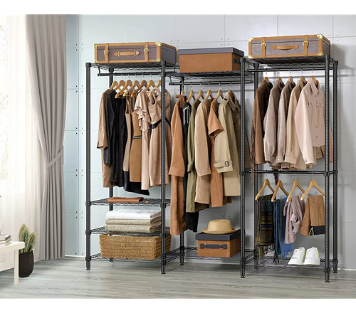 Finnhomy Portable Clothes Rack Para Colgar Ropa Heavy Duty C