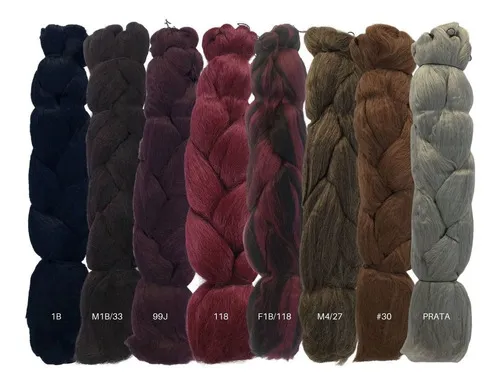 2 paquetes gigantes para trenzas en forma de caja de trenzas, color 118, rojo cereza