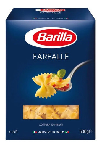 Fideos Barilla Farfalle Nº 63 500 Gr. Origen Italia