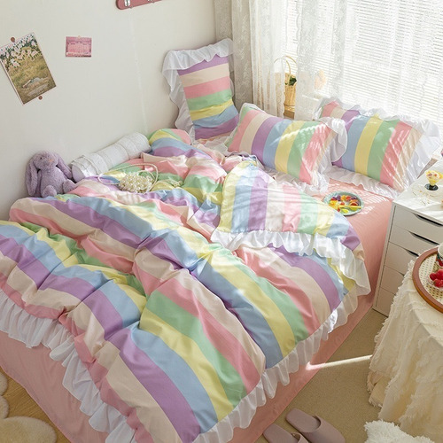 Juego Sabanas Ropa De Cama+funda De Plumon 1.5plazas Hsjjhb3
