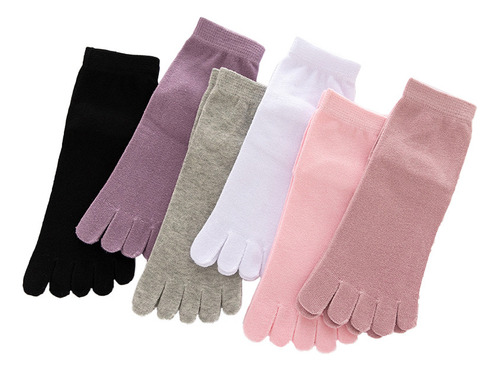 Waa 6 Pares De Calcetines De Algodón De Cinco Dedos Para