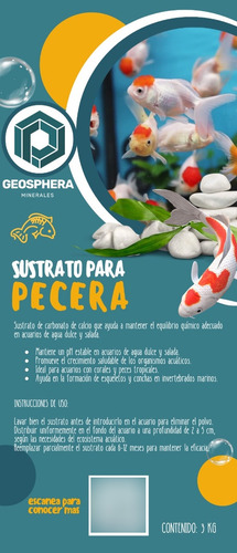 Sustrato Para Pecera 3 Kg / Carbonato De Calcio