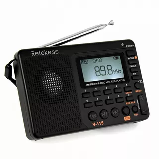 Radio Estéreo Digital Am/fm Mp3 Portátil C Audifono