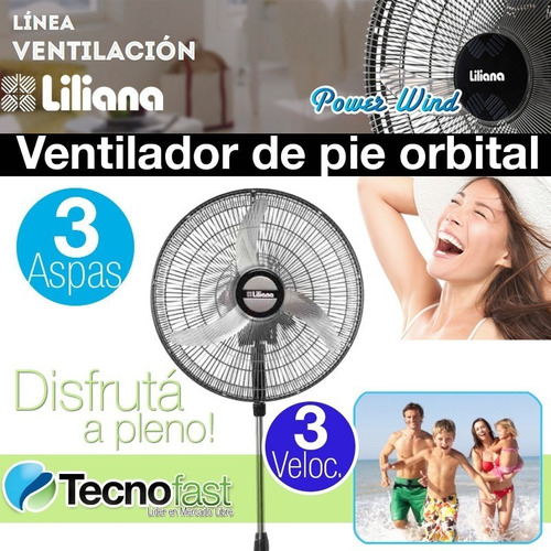 Ventilador De Pie Liliana Orbital 20 Con Repeler Vpm2016