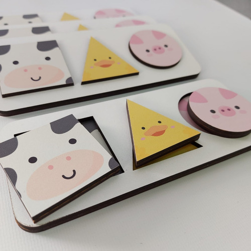 Imagen 2 de 3 de Juego De Encastre Con Animales De Madera