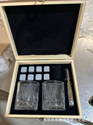 Set De Vasos de Whiskey con Caja de Madera