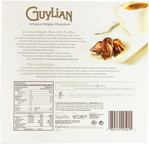 Guylian Belgium Chocolates 22 Trufas Artesanales De Conchas
