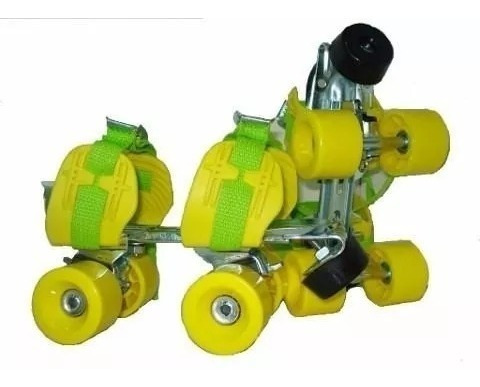 Imagen 4 de 6 de Nuevo Patin Patines 4 Ruedas Verde Amarillo Leccese 27-41 Ro