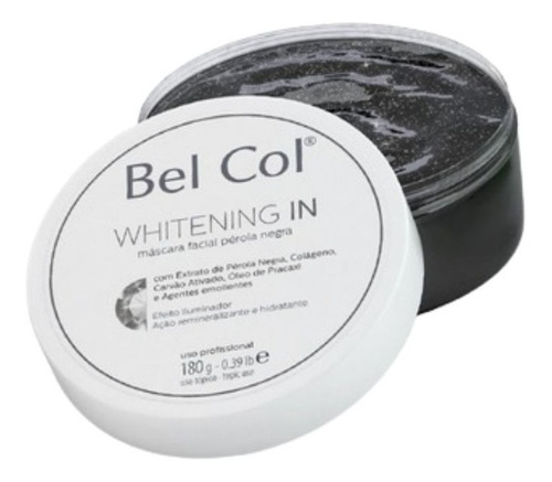 Bel Col Máscara Pérola Negra Clareadora Whitening 50g Tipo de pele Pele com Manchas e Envelhecidas