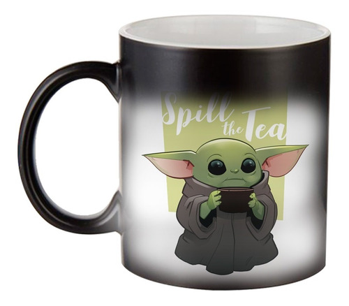 Taza Mágica Personalizada De Cerámica - Yoda Baby