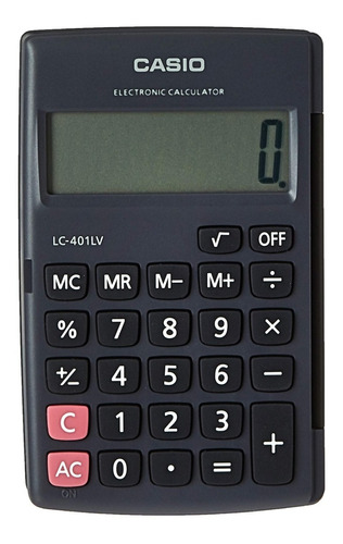 Calculadora Portátil Casio Display Lc-401lv-bk